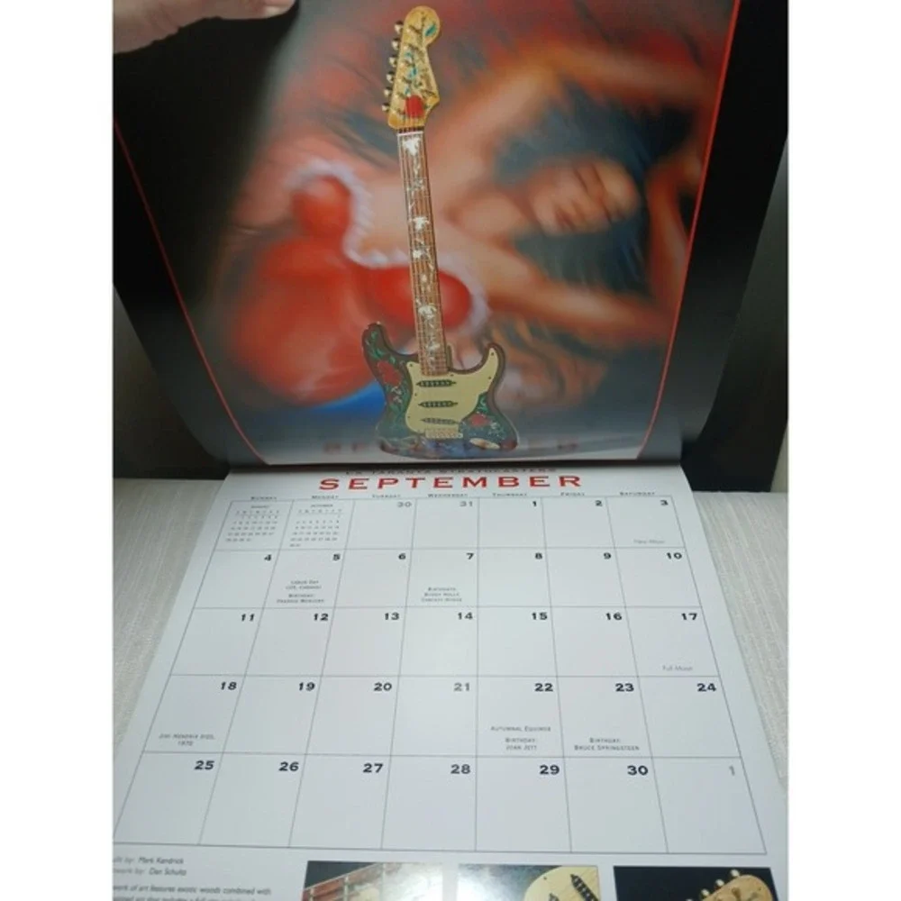 Vintage‎ 2005 Fender Guitar Custom Shop Calendar 16 Months Euc 2033